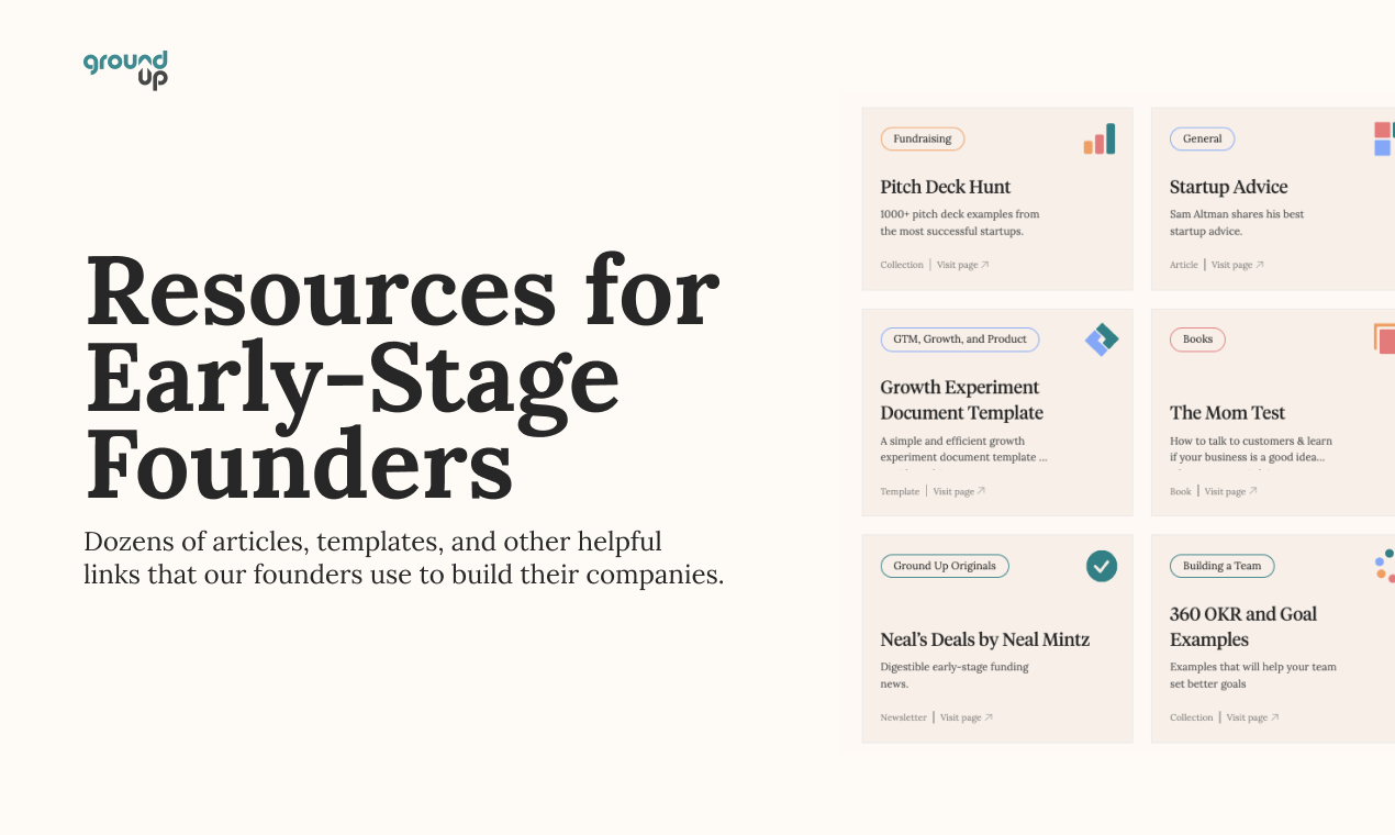 startuptile Resources for Early-Stage Founders-Dozens of templates articles and videos to help you grow.