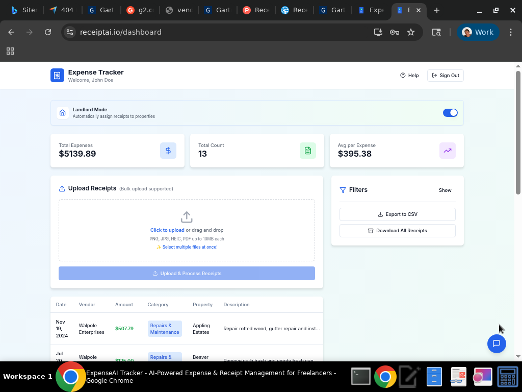 ReceiptAI - Screenshot 2 showing product features and functionality