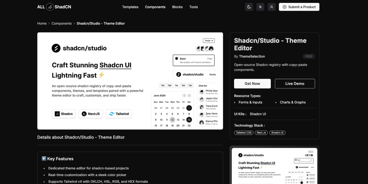 Todo shadcn - Su plataforma única para recursos shadcn seleccionados media 5