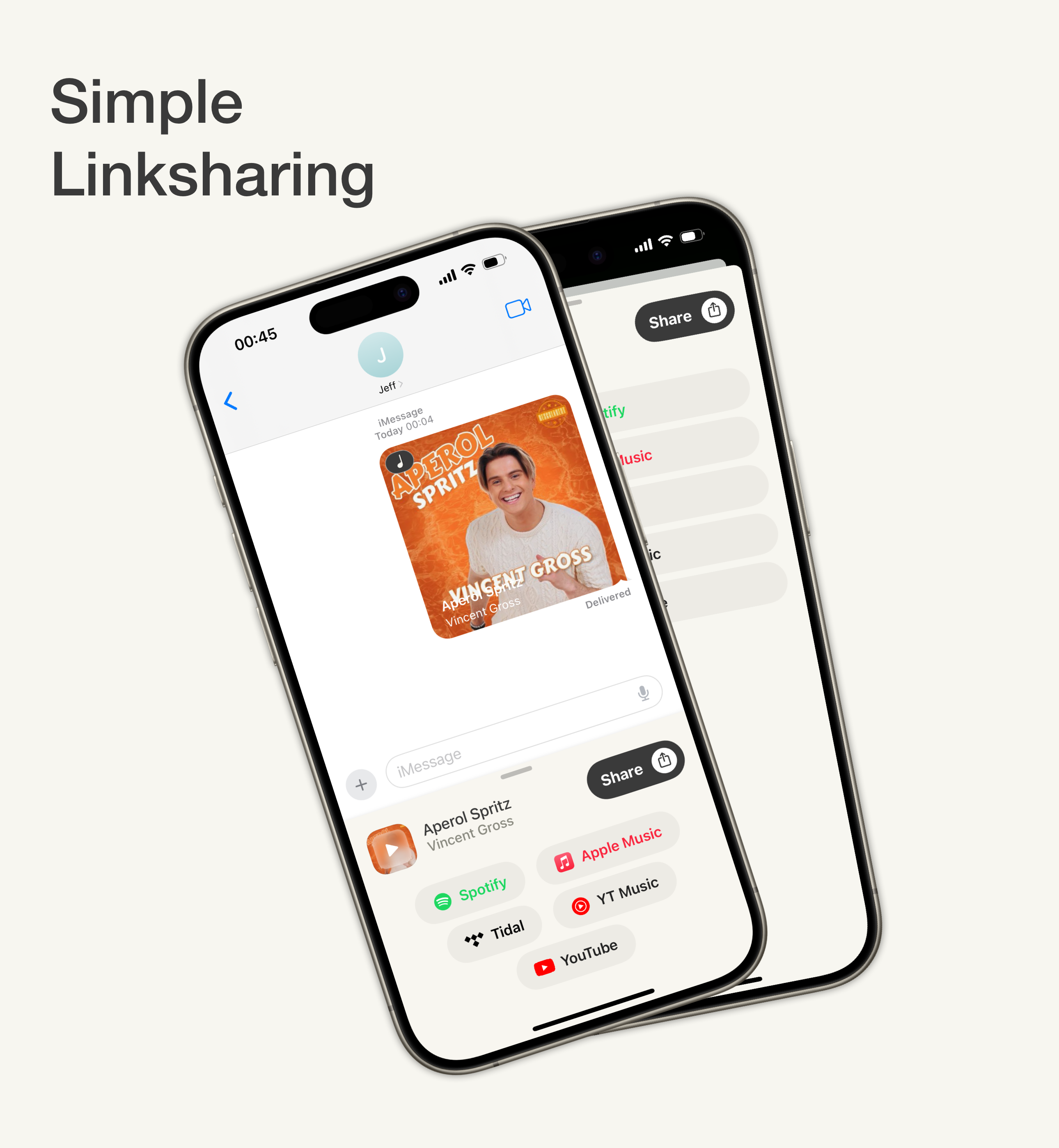 Tunes Sharing - Easy and Fast Music Link sharing right inside iMessage! media 1