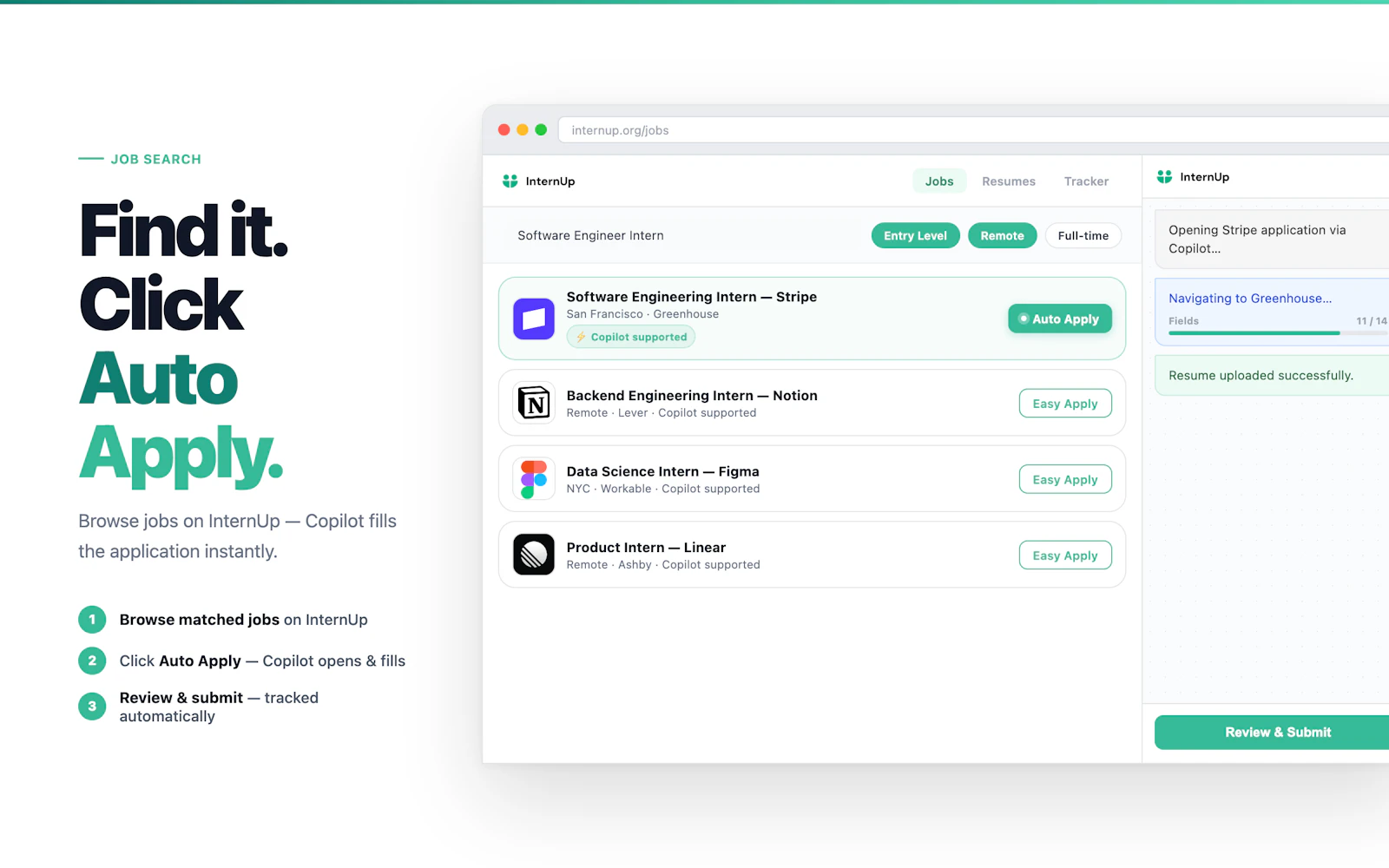 InternUp Copilot screenshot 3