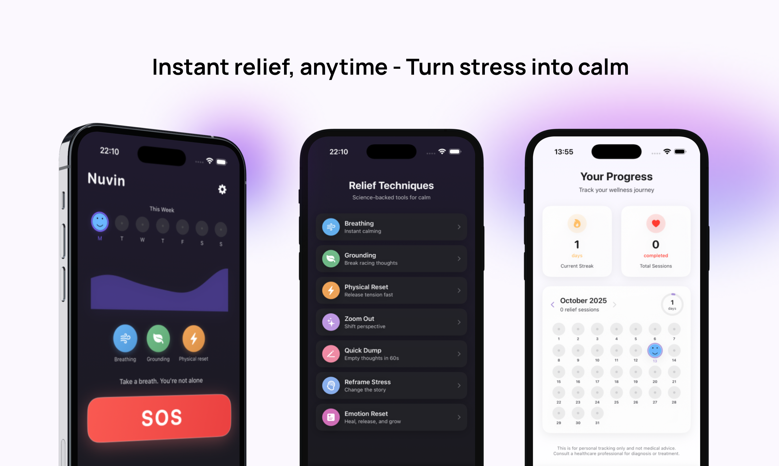 Nuvin - Stress & Anxiety Relief  - Screenshot 3 preview