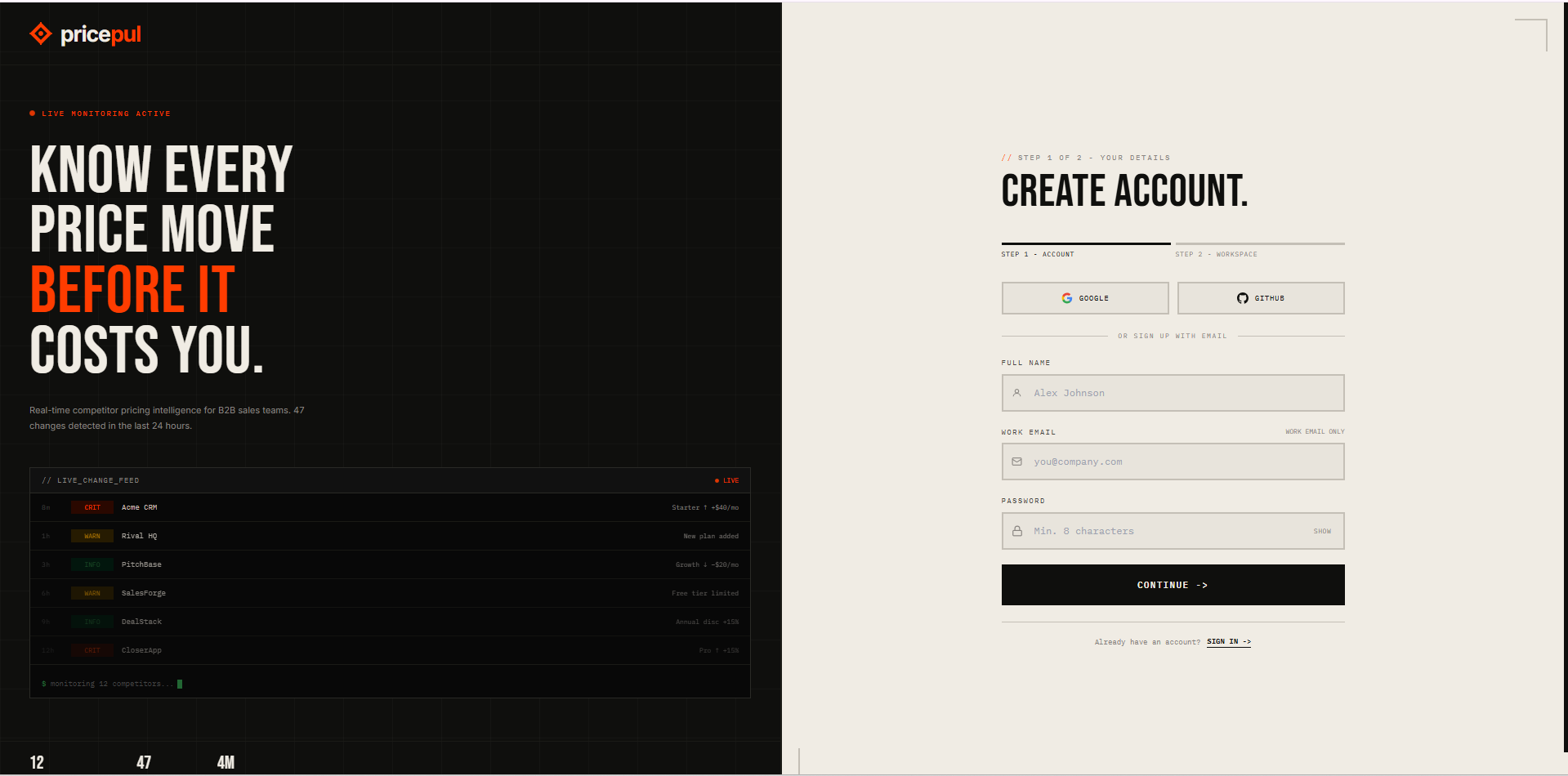 PricePul - Pricing Intelligence Tool gallery image