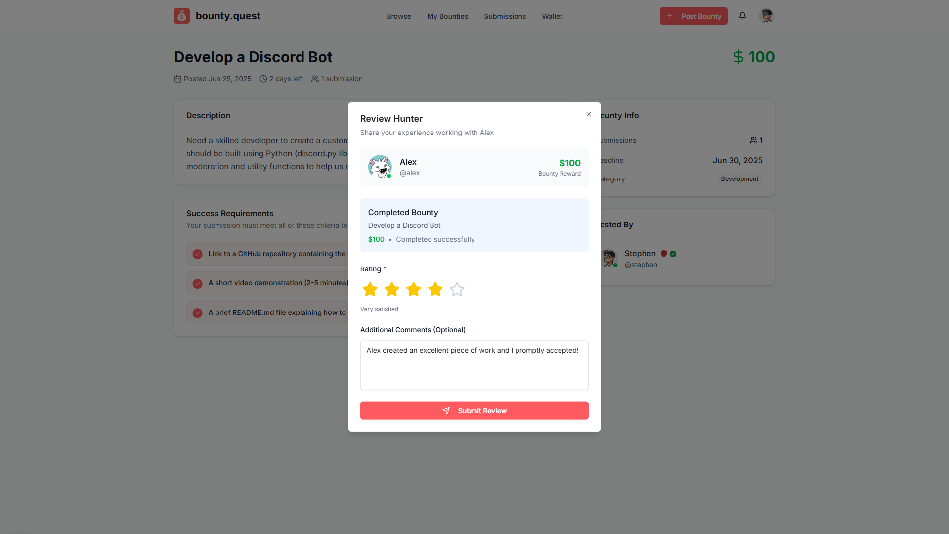 وسائط Bounty.Quest |المهام الكاملة ، الحصول على الدفع - انشر أي مهمة ، والعثور على أي فرصة ، وإنجازها 3