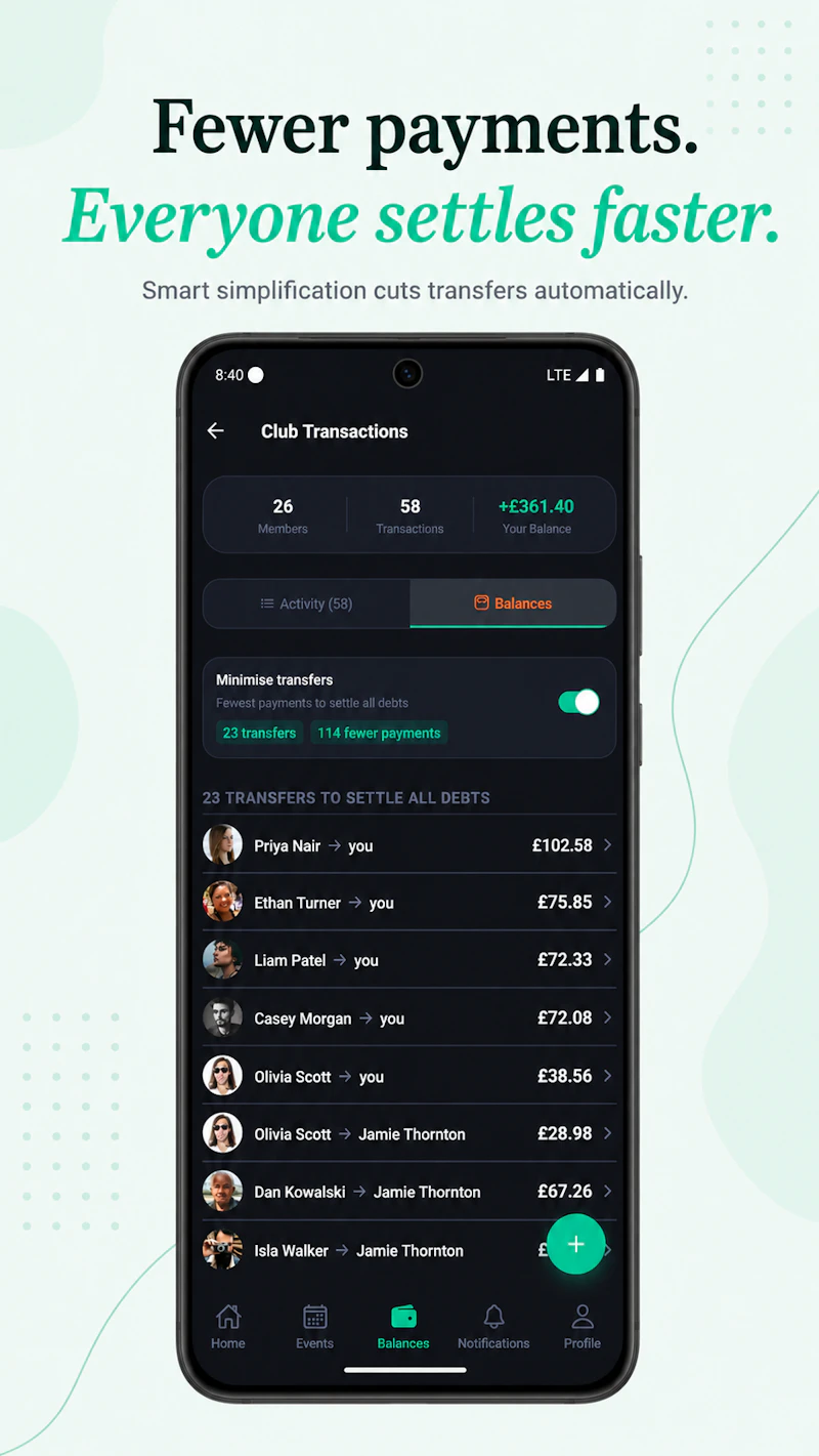 Splitr - Club & Event Expenses screenshot 7