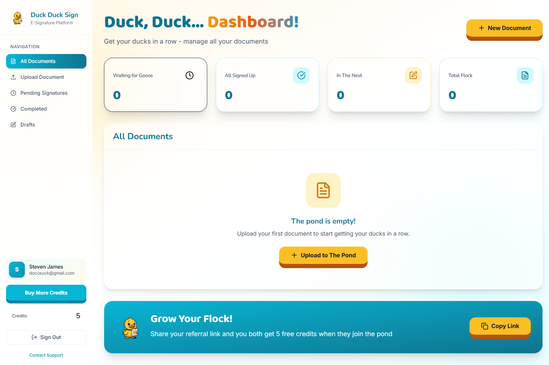 Duck Duck Sign! - Screenshot 2 showing product features and functionality