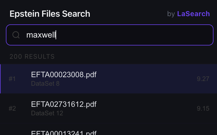 Epstein Files Search