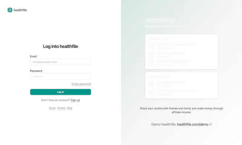 healthfile screenshot 1