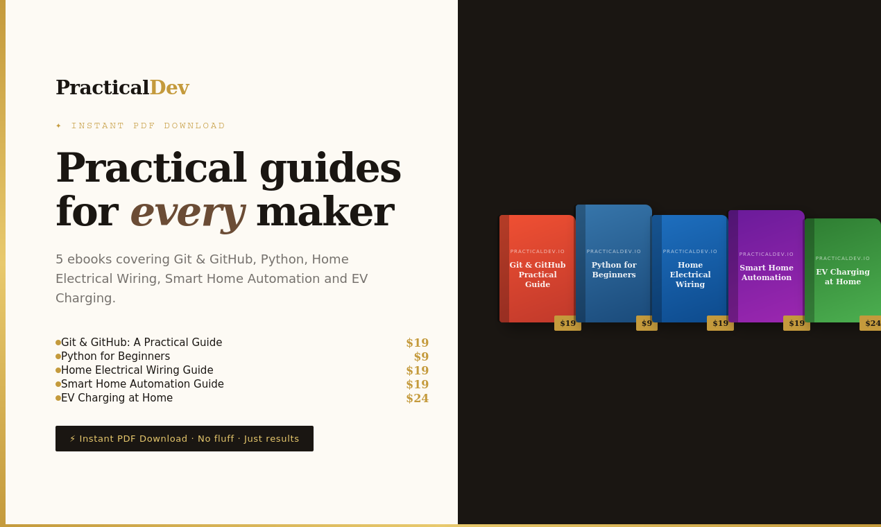 PracticalDev — Practical Ebooks & Guides gallery image