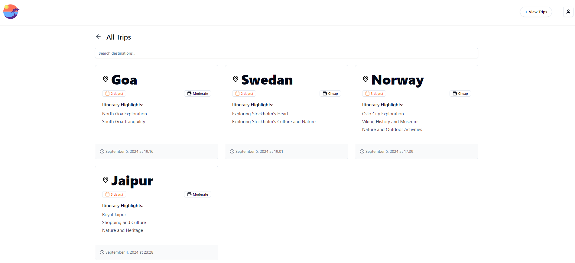Trip Planner gallery image