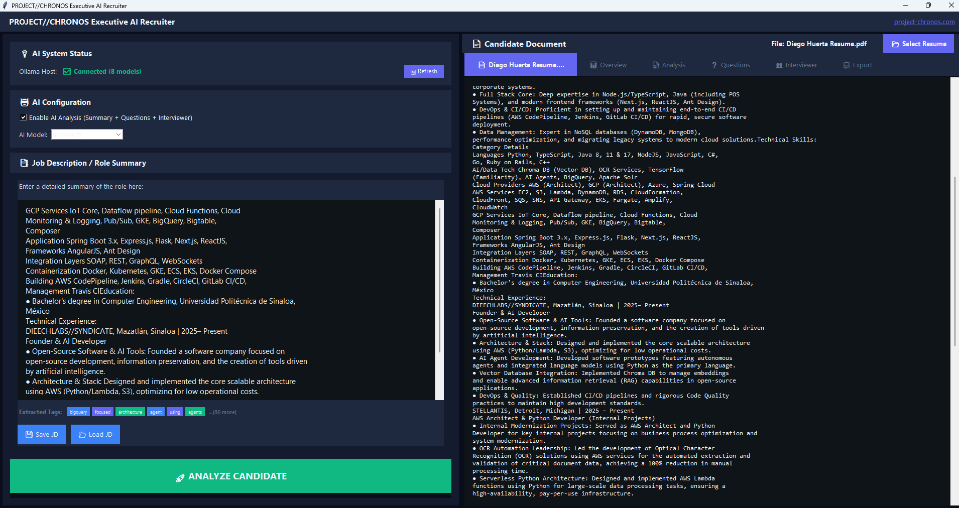 PROJECT//CHRONOS: The Offline AI Resume - Screenshot 4 preview