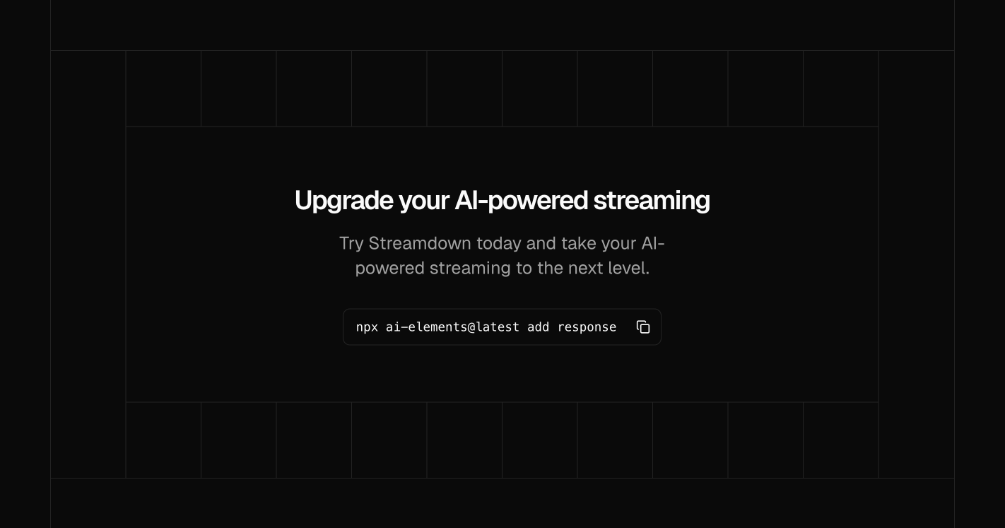 Média Streamdown par Vercel - Remplacement de rente pour React-Markdown 5