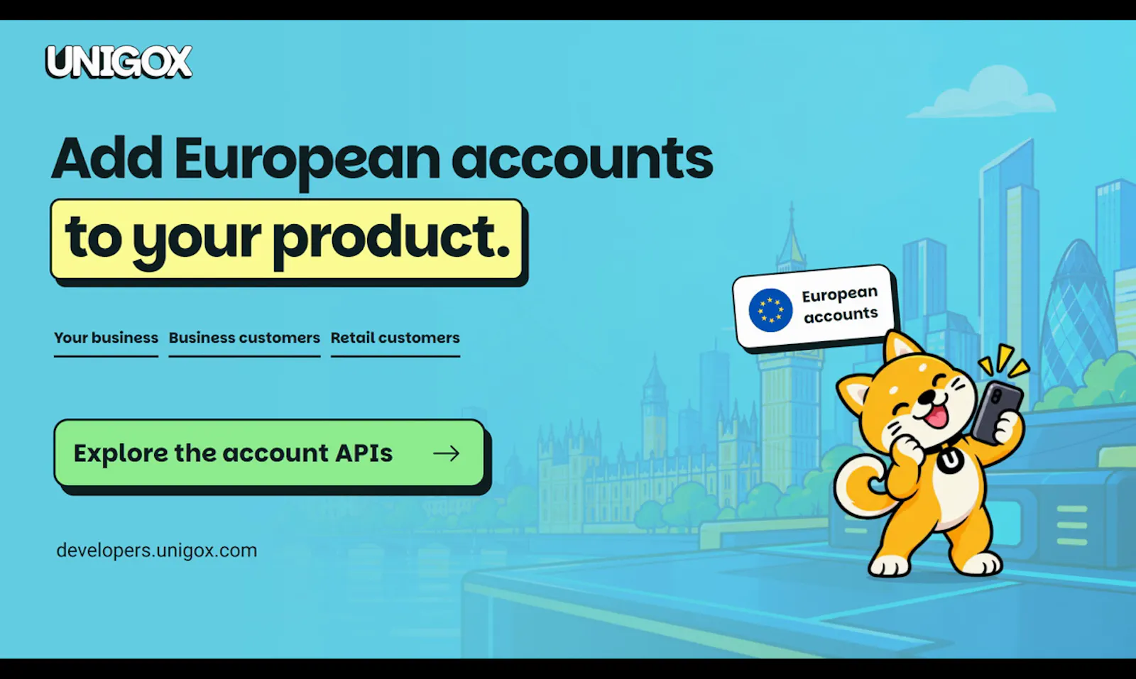 UNIGOX European Accounts API screenshot 5