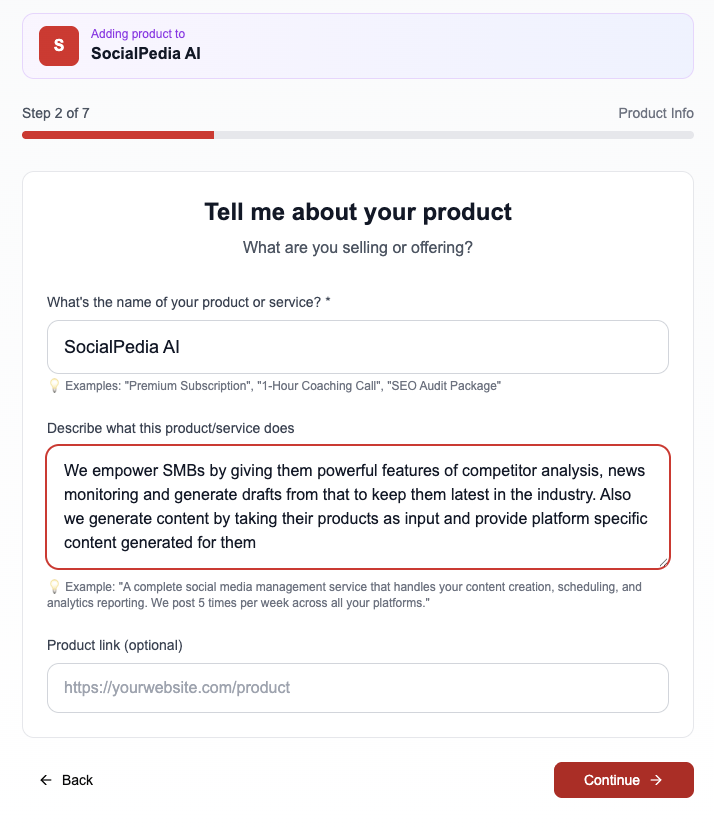 SocialPedia - Screenshot 4 showing product features and functionality