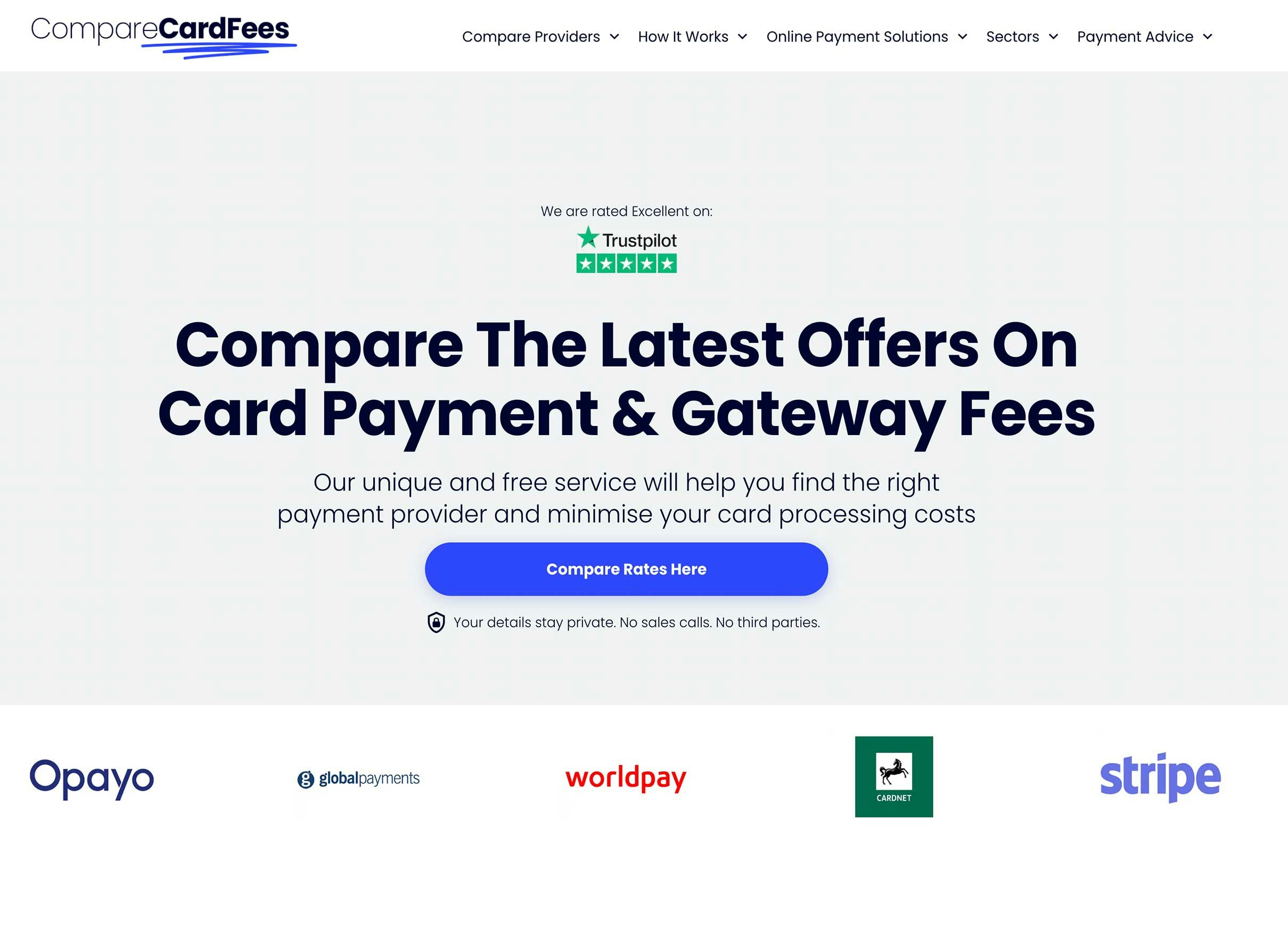 Compare Card Fees - Main product screenshot demonstrating key features and user interface