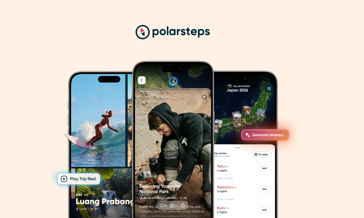 Polarsteps Itineraries and Trip Reel media 2