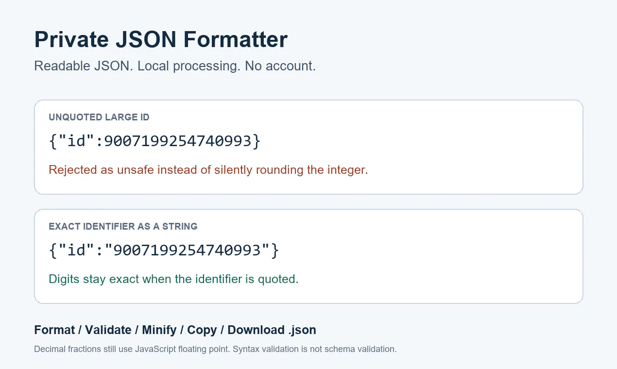 Private JSON Formatter gallery image