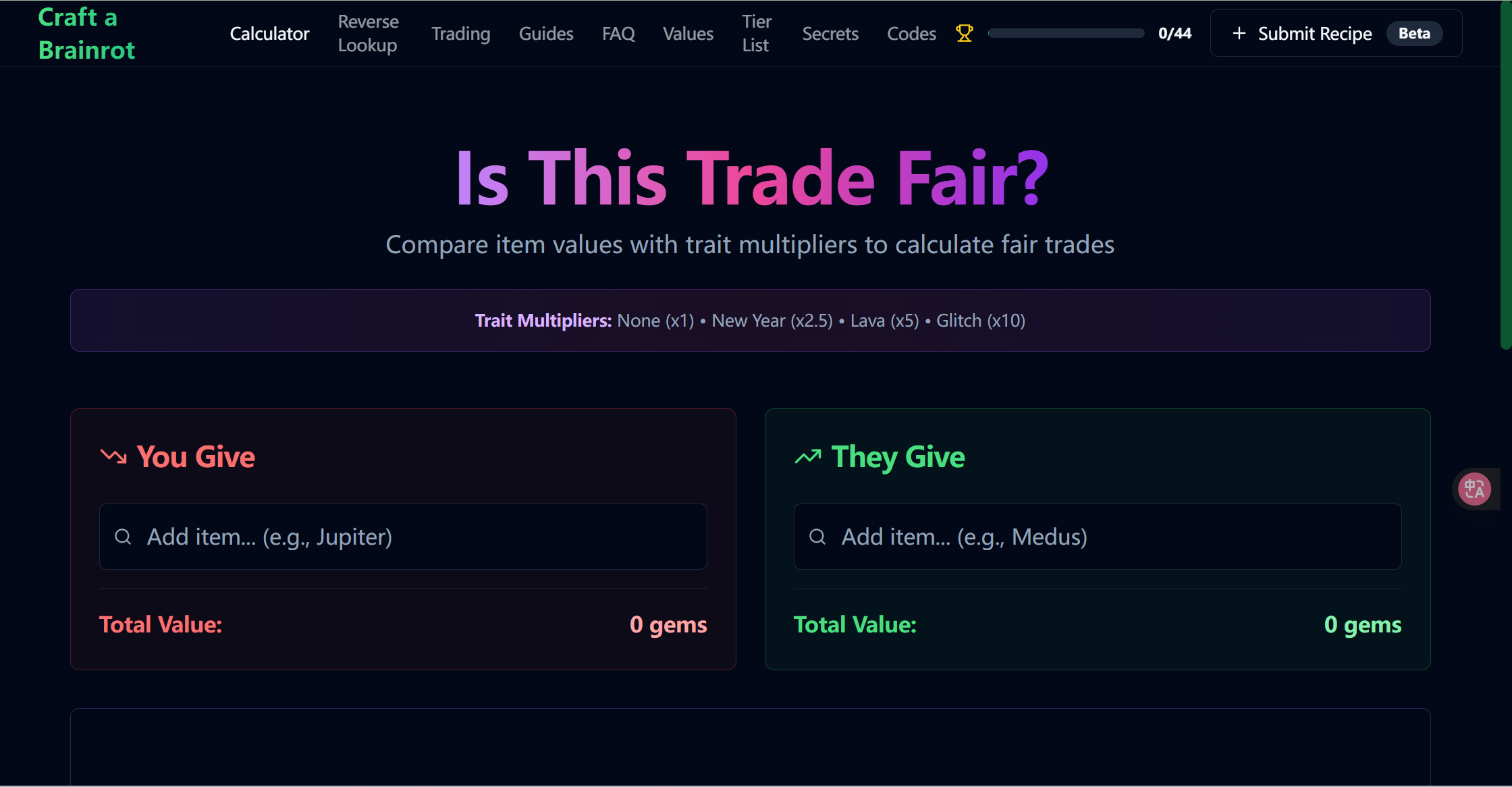 Craft a Brainrot Calculator gallery image