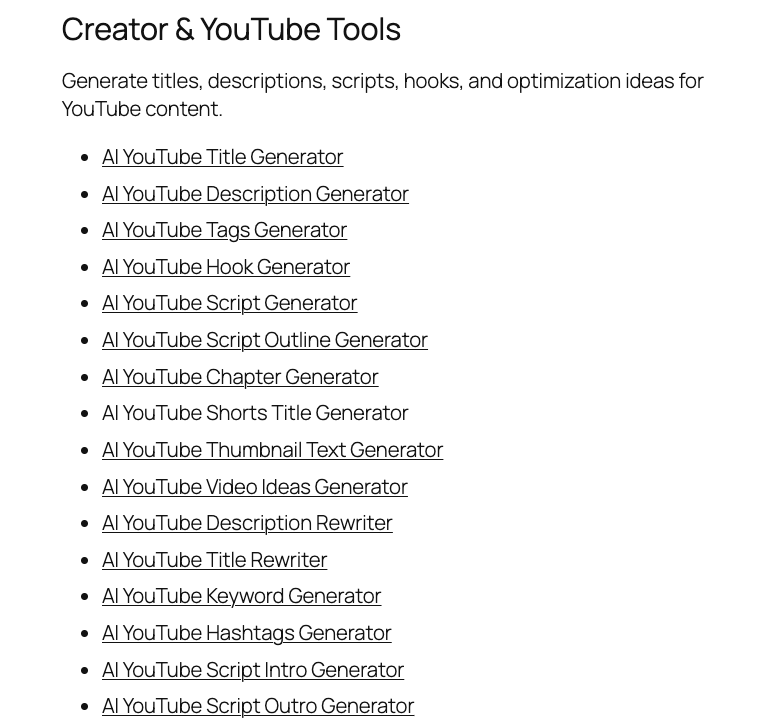 AI tools to improve YouTube Content gallery image