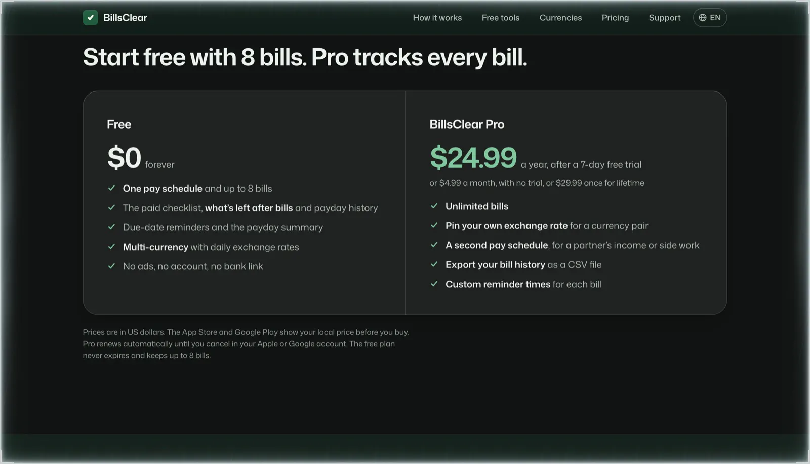 BillsClear screenshot 3