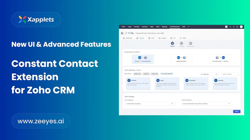 Constant Contact for Zoho CRM  screenshot 1 (video preview)