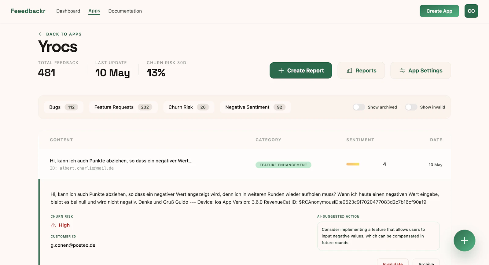 Feeedbackr screenshot 2
