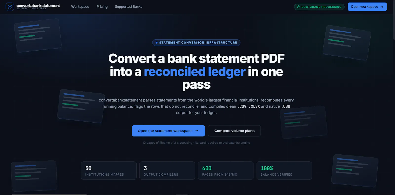 Convertabankstatement.com screenshot 1