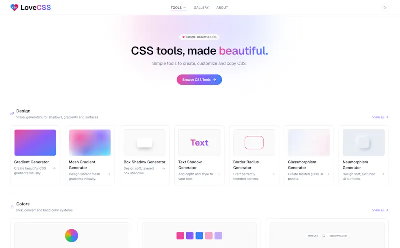 LoveCSS screenshot 3
