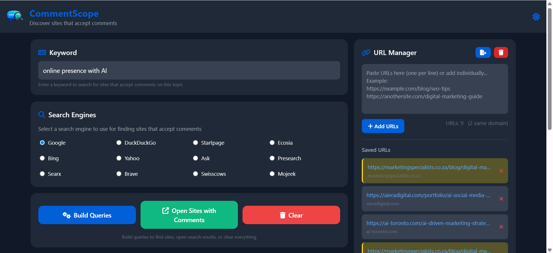 CommentScope - Screenshot 4 showing product features and functionality