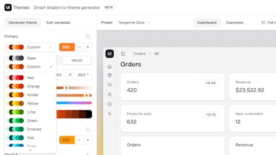 Smart shadcn/ui theme generator gallery image