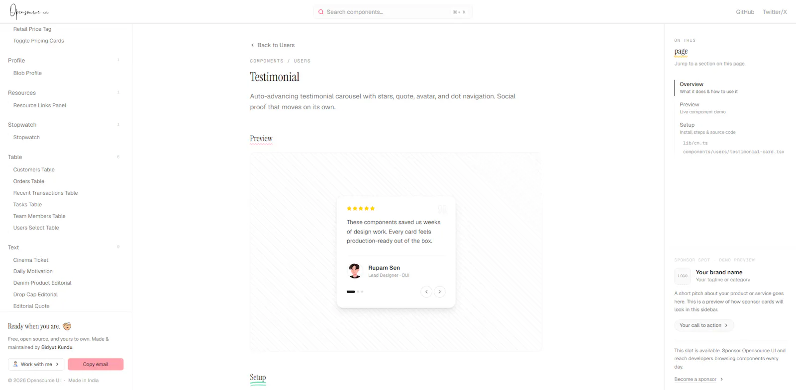 Opensource UI screenshot 6