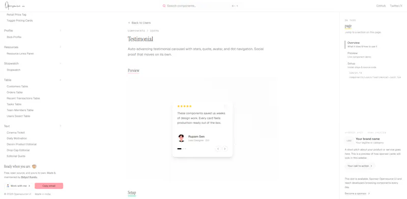 Opensource UI screenshot 6