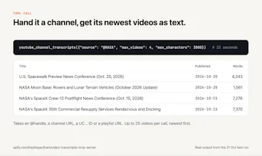 YouTube & TikTok Transcripts MCP gallery image