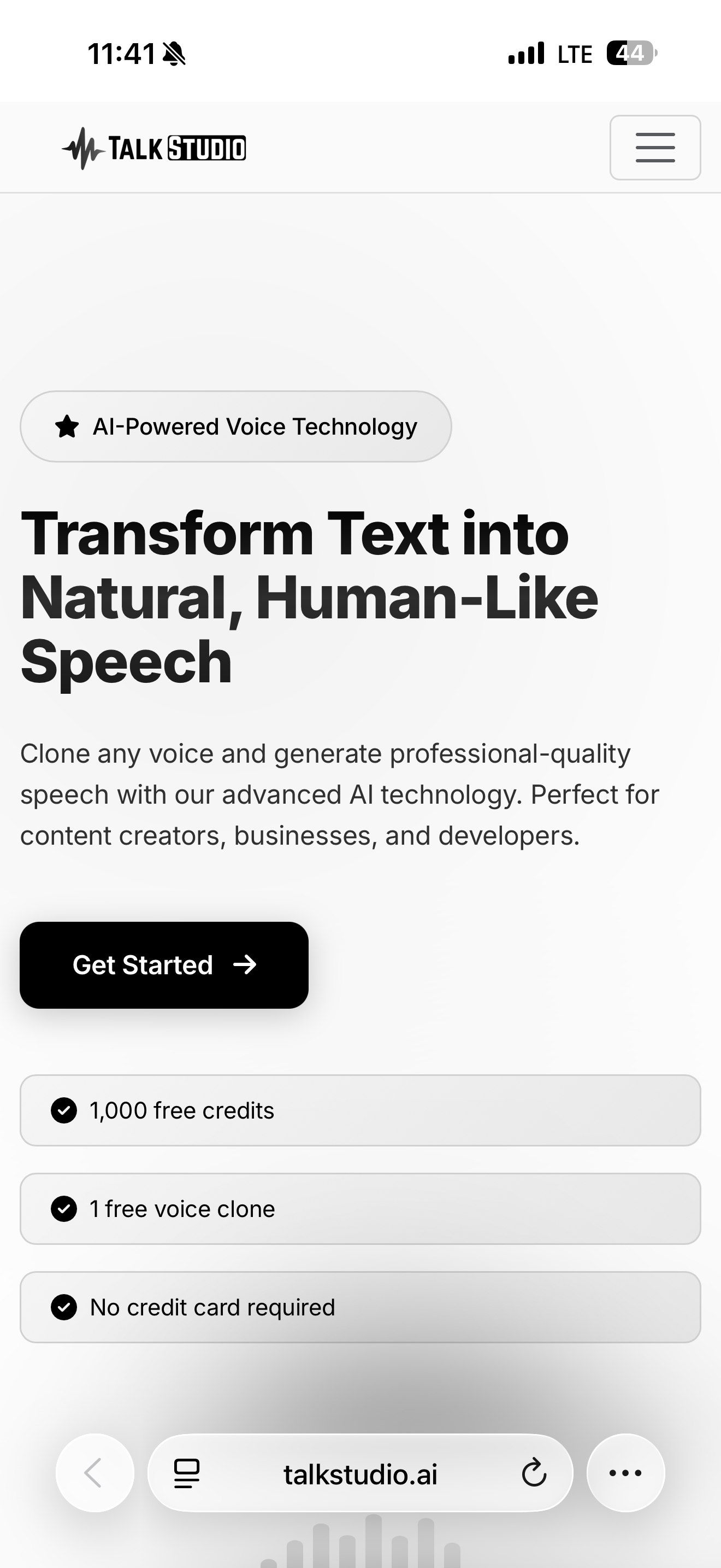 TalkStudio - Main product screenshot demonstrating key features and user interface