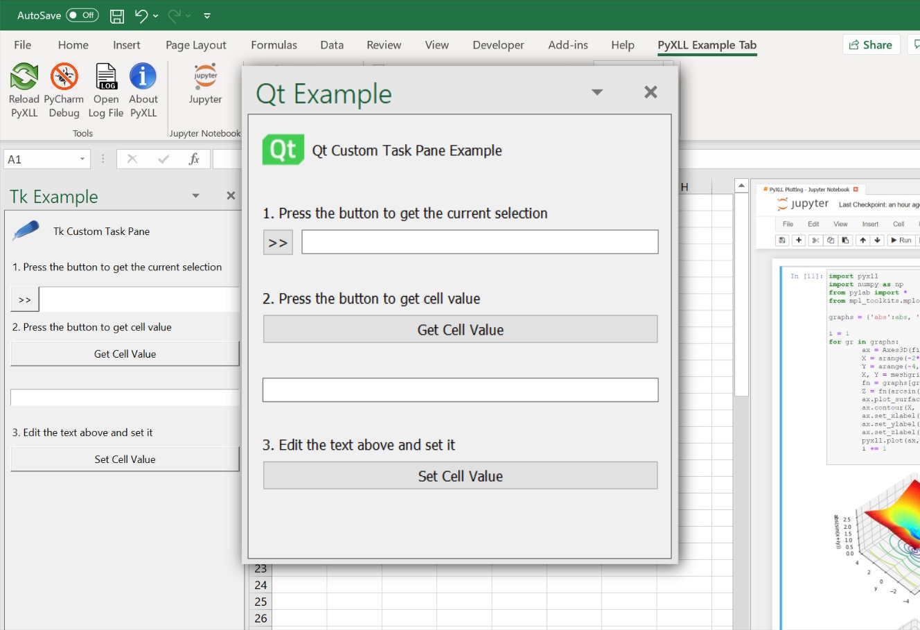 وسائط pyxll - اكتب إضافات Excel في Python 4