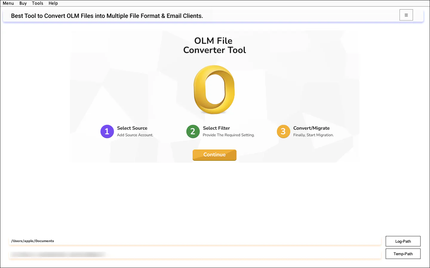 Banner del producto MacSonik OLM to PST Converter for Mac