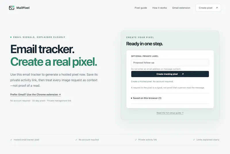 MailPixel screenshot 1