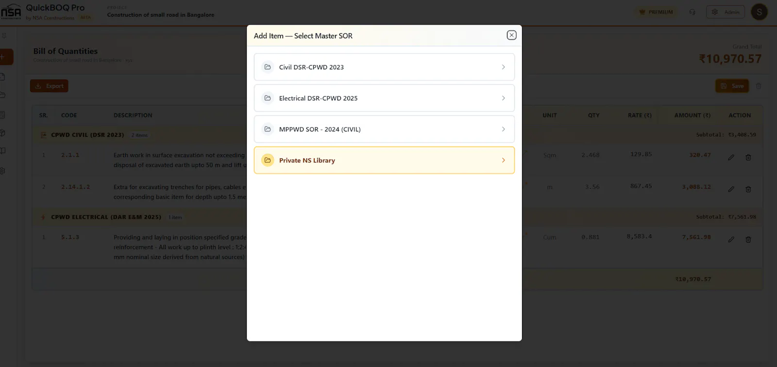QuickBOQ Pro screenshot 7