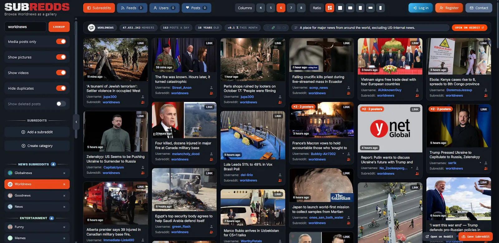 SubRedds screenshot 2
