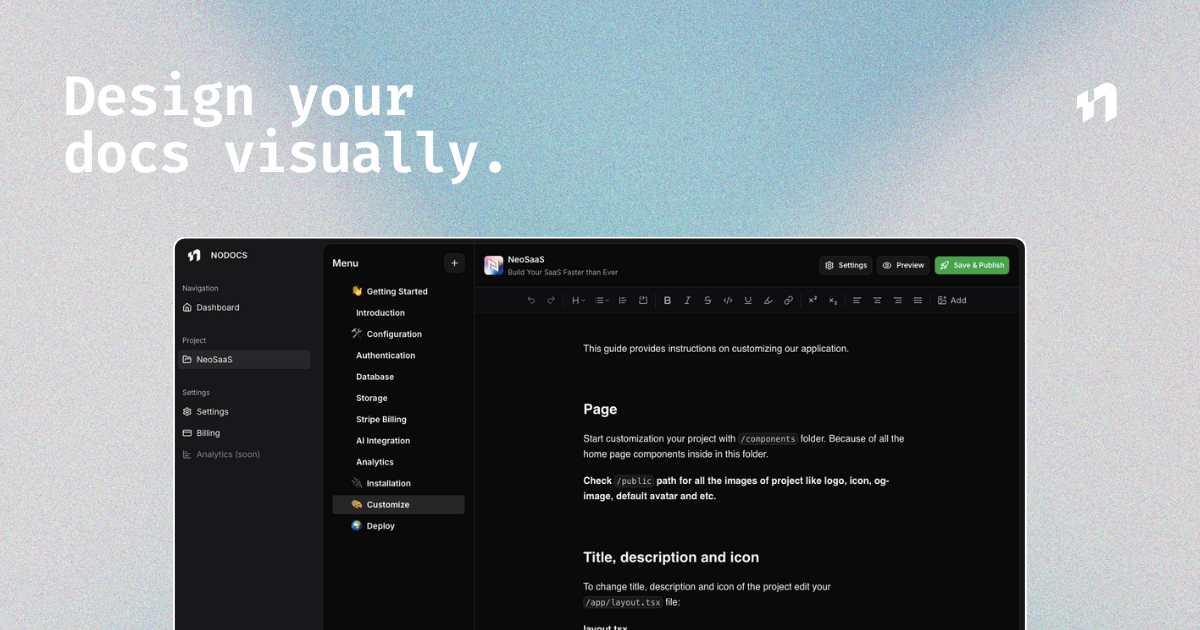 NoDocs - No-Code Product Documentation Builder media 4
