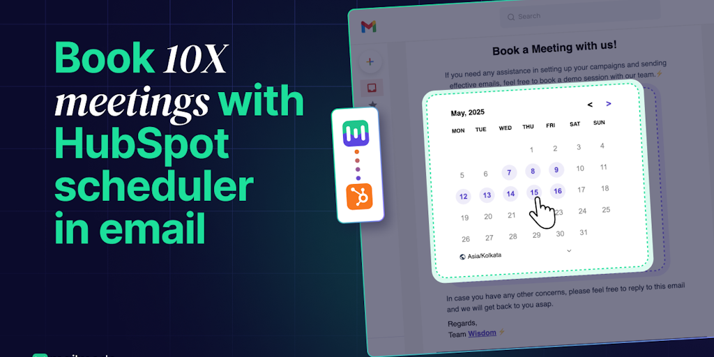 HubSpot Meeting Scheduler in Email