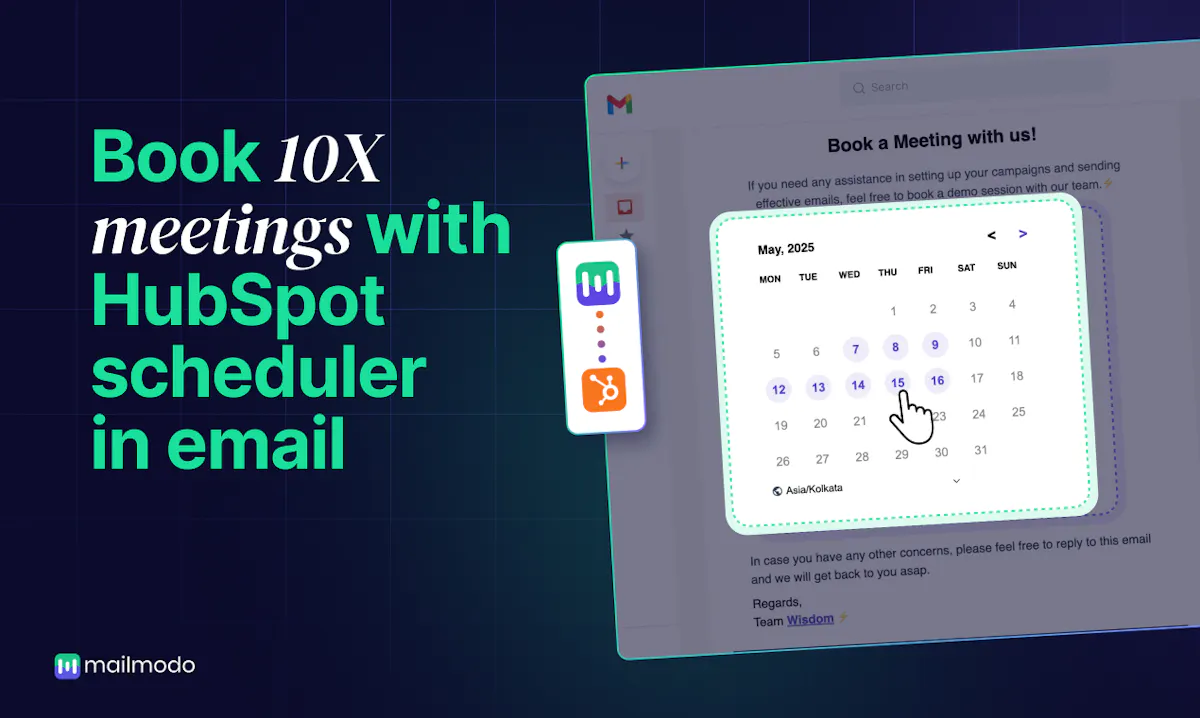 HubSpot Meeting Scheduler in Email