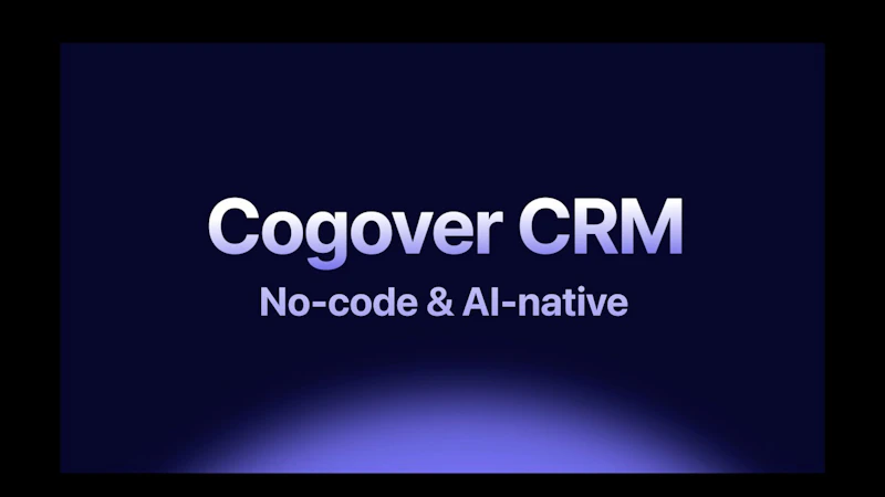Cogover CRM screenshot 1 (video preview)