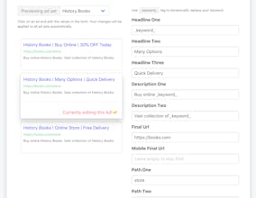 Skag.io | Generate hundreds of different ads and ad groups in seconds and 📈Increase your quality score gallery image