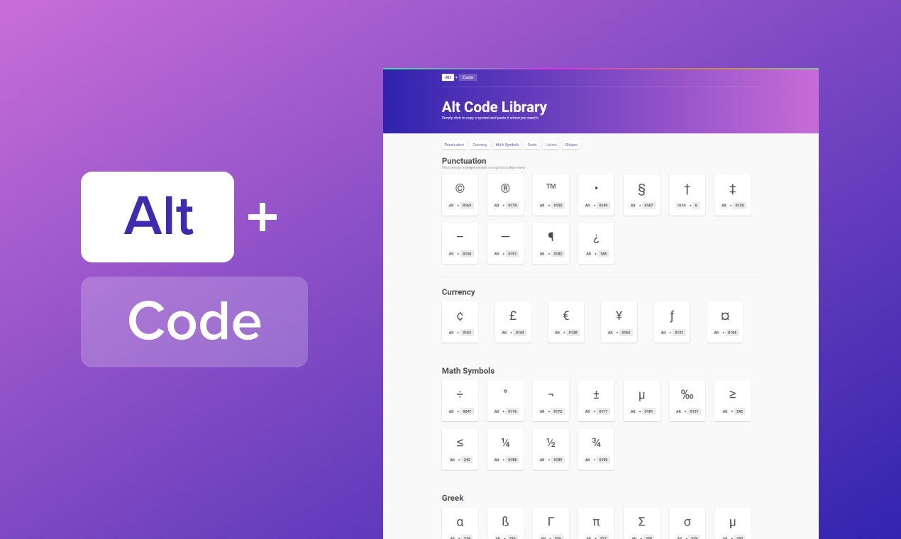 Alt Code Library gallery image
