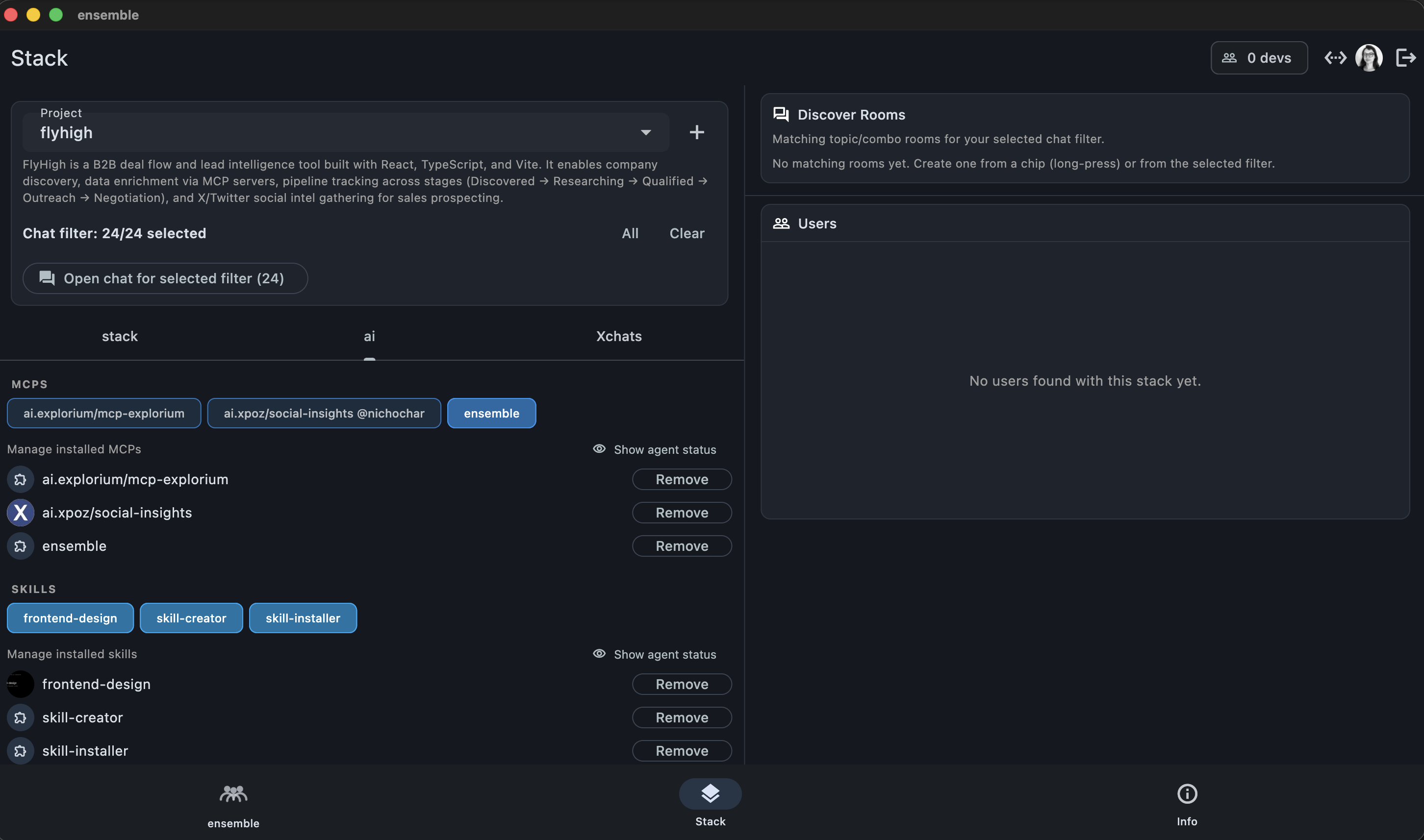 Ensemble - Screenshot 2 showing product features and functionality