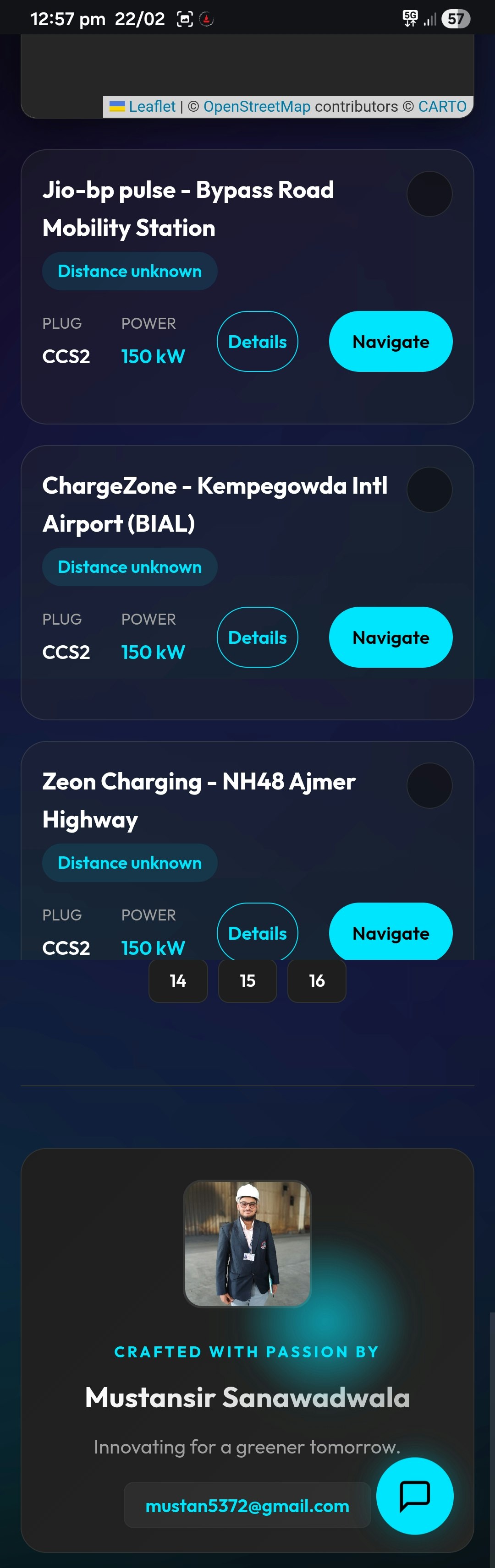 EV Charger Finder - Screenshot 2 showing product features and functionality