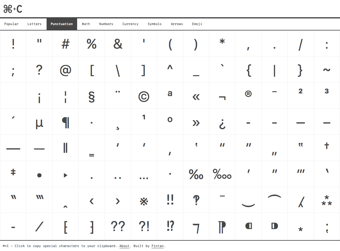 CopyChar – Copy emoji characters to your clipboard