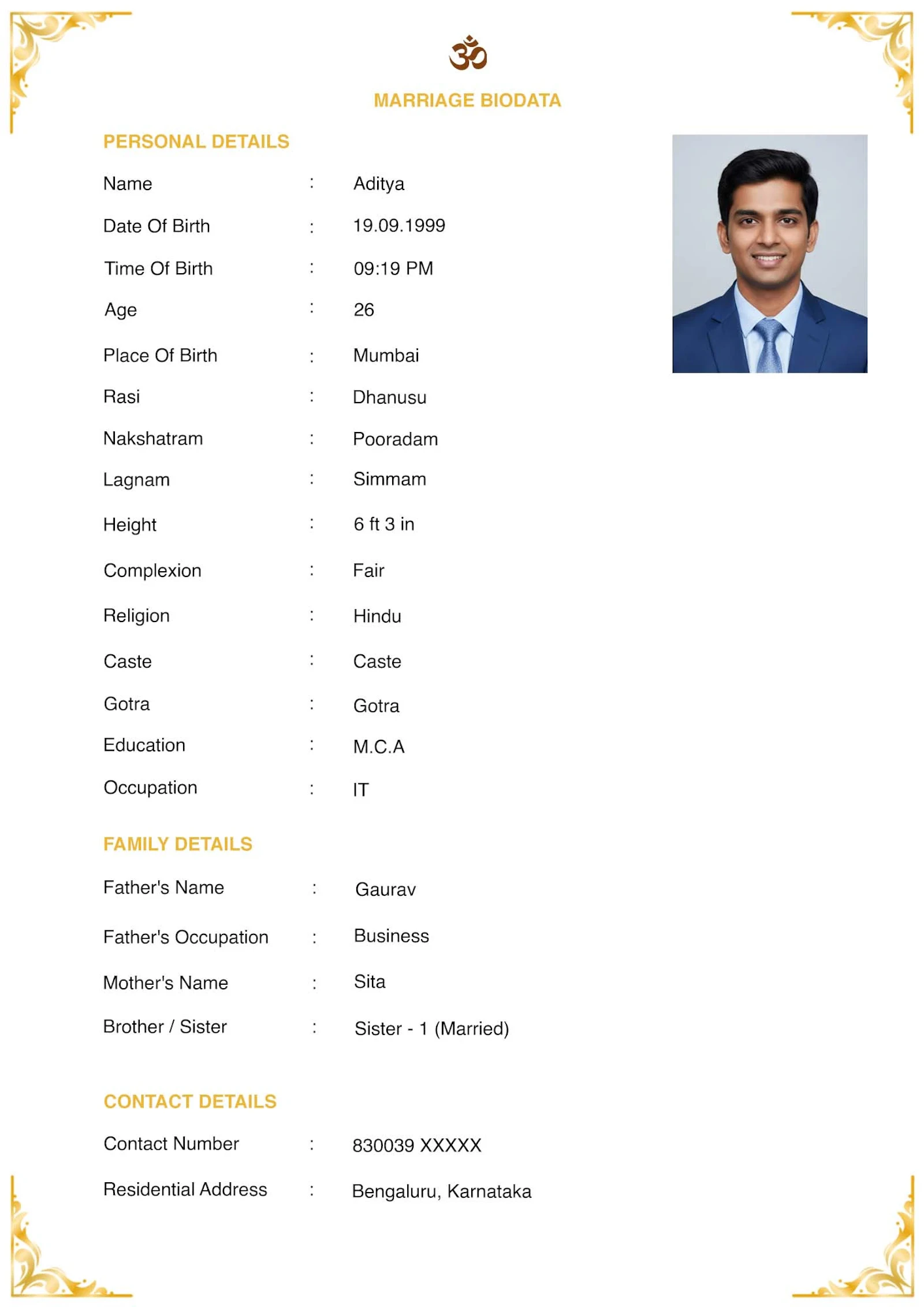 FreeBiodataMaker.app screenshot 2