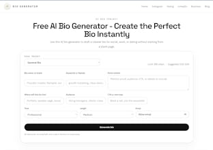 AI Bio Generator gallery image